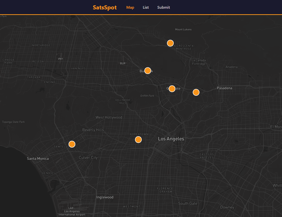Satsspot map view